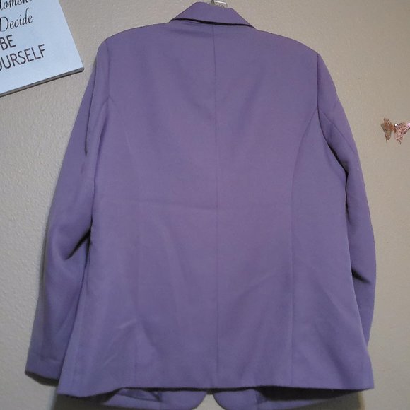 Orchid Button Front Lined Blazer SZ 14 by Blair - Picture 2 of 8